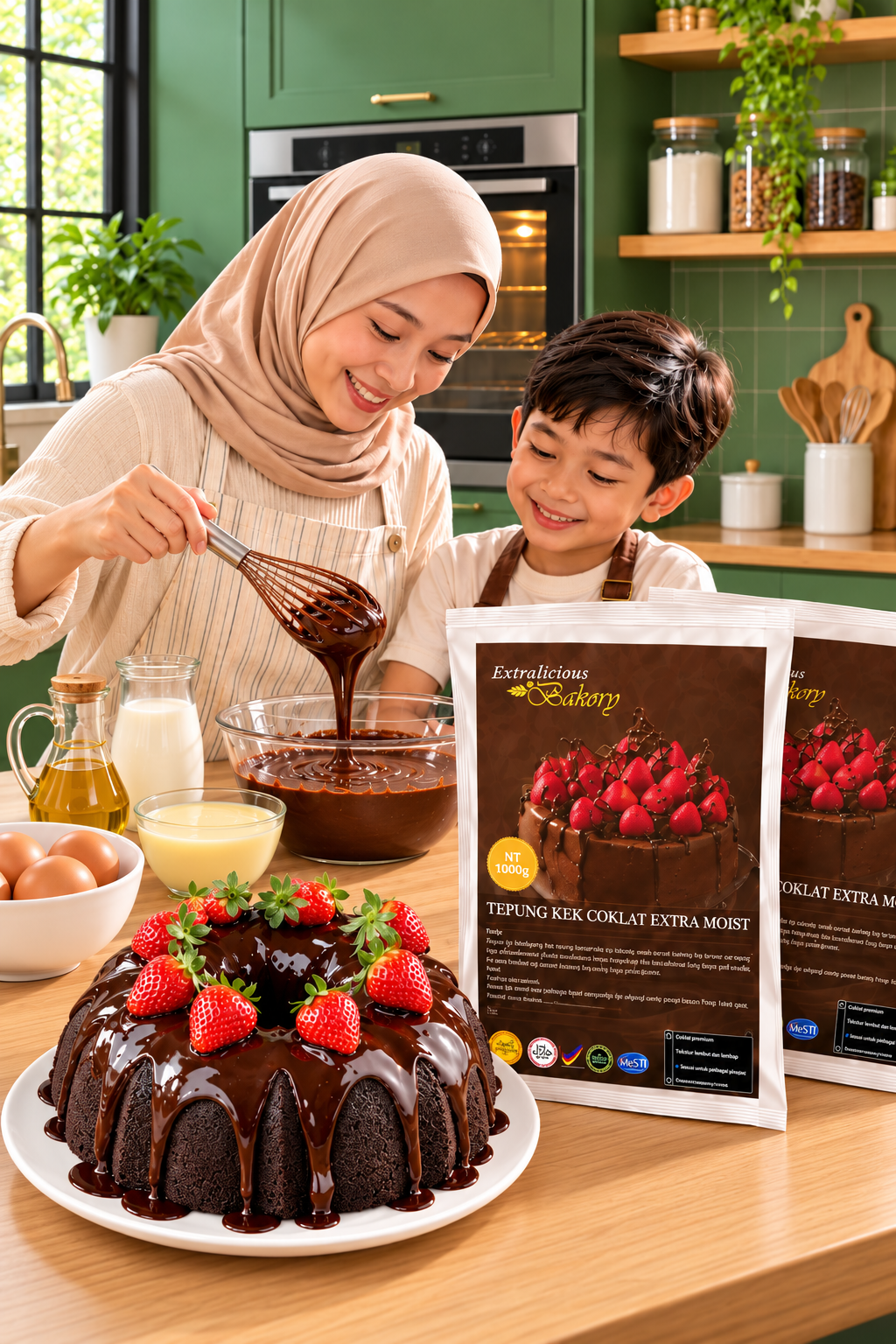 Kek Coklat Extra Moist Extralicious