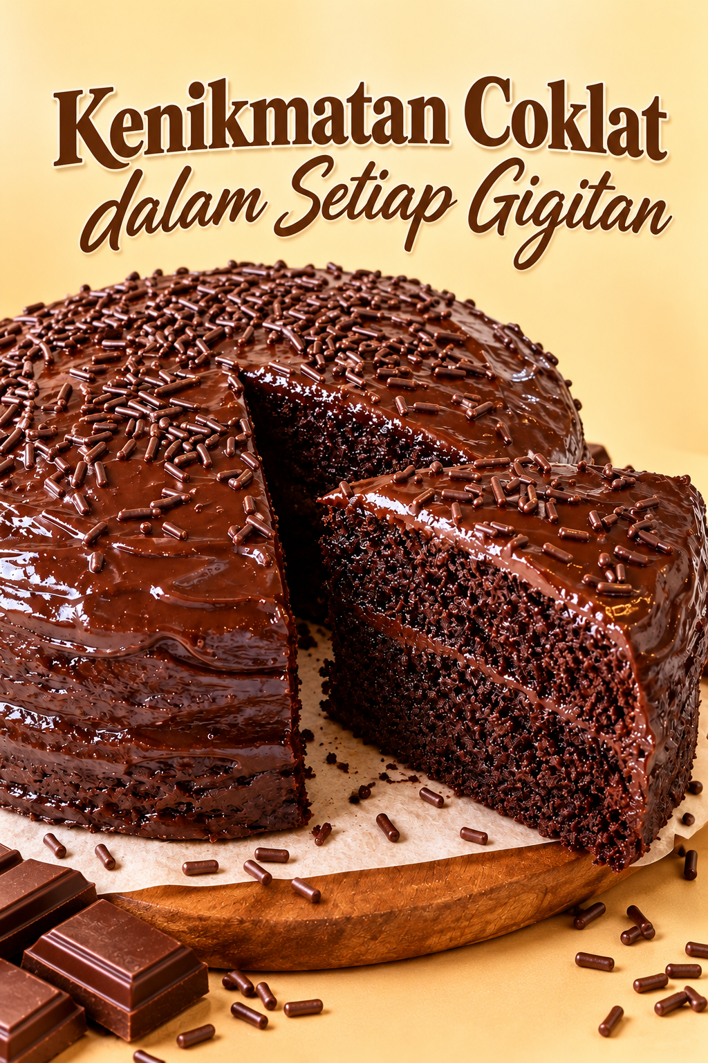 Kek coklat moist Extralicious
